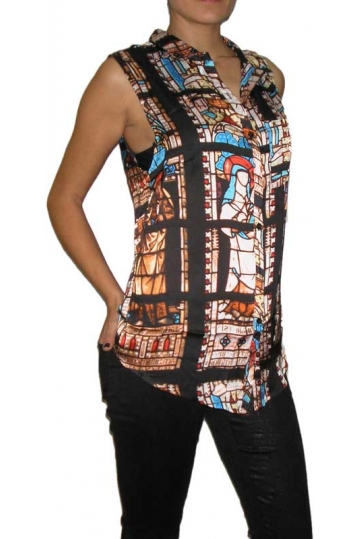 Raphael stained glass sleeveless women's shirt