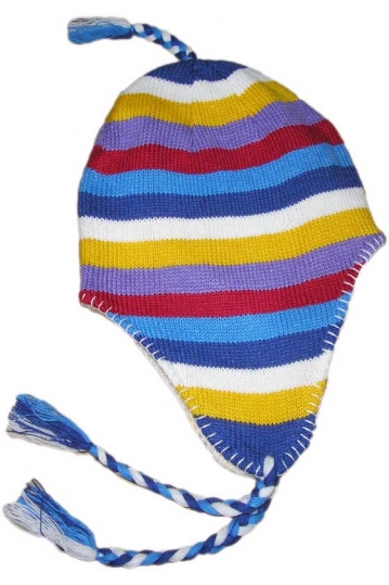 Striped knit beanie