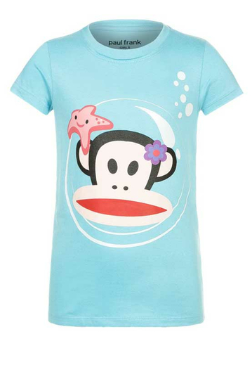 Paul Frank T-shirt bubble in topaz blue for girls