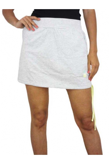 Women's mini sweat skirt grey melange