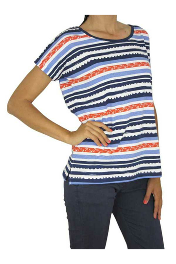 Women's stripe top navy