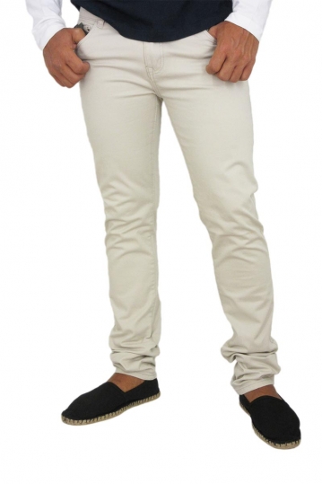 Men's slim fit pants in beige