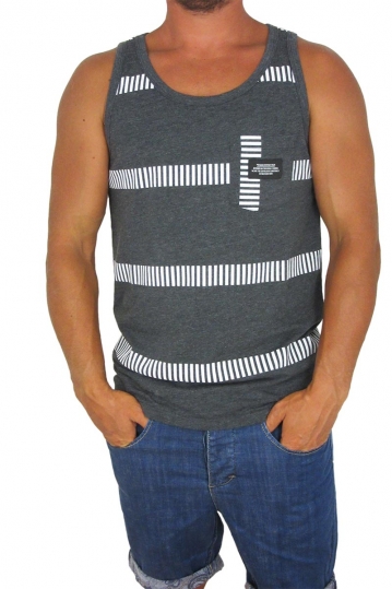 Wesc men's tank top Square in charcoal