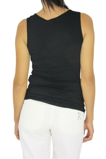 Γυναικείο αμάνικο μπλουζάκι πριντ Paris Hilton με στρασάκια