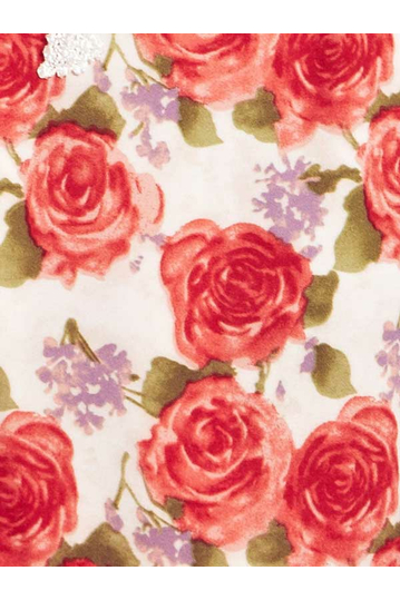 Dahlia red rose pinafore dress