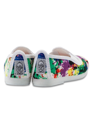 Flossy kids plimsoll Ronda white