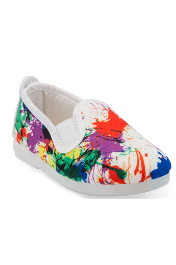 Flossy kids plimsoll Ronda white