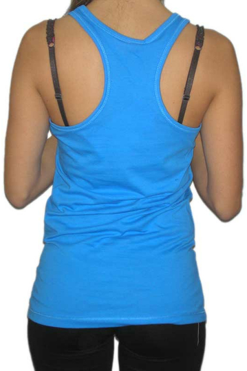 Paul Frank women's tank-top Julius head in royal blue