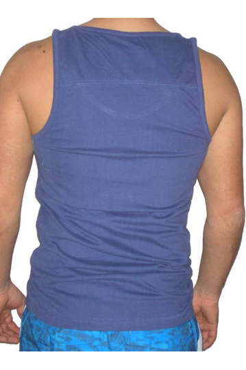 Humor Humphrey ανδρική αμάνικη μπλούζα μπλε ρουά