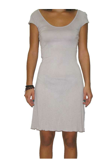 Διπλό φόρεμα σομόν - γκρι