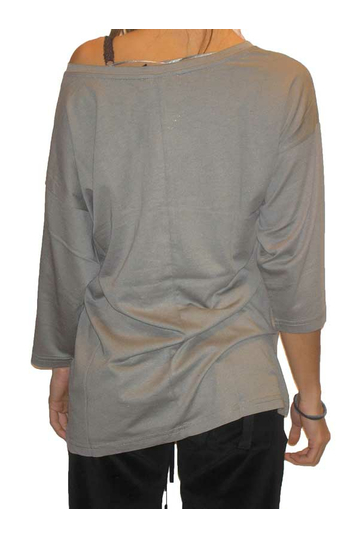 Γυναικεία μακρυμάνικη μπλούζα σε γκρι