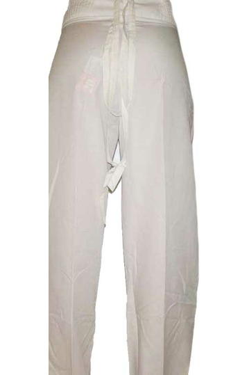 Wesc women's high waist pleat trousers in white