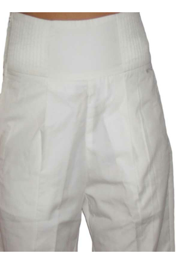 Wesc women's high waist pleat trousers in white