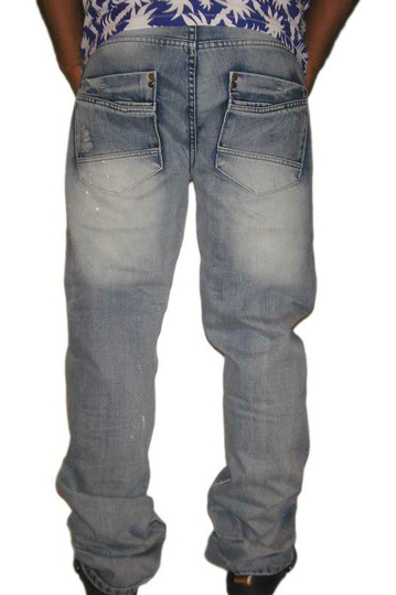 Ανδρικό jean παντελόνι ξεβαμμένο με πιτσιλιές