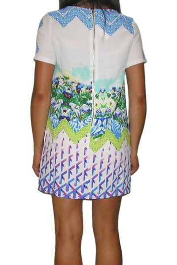 Glamorous κοντομάνικο μίνι φόρεμα με πριντ