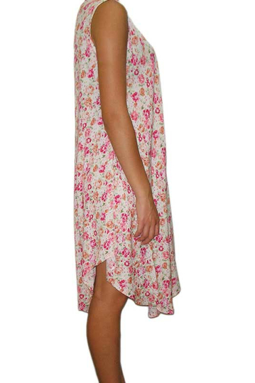 Asymmetric floral dress