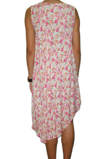 Asymmetric floral dress