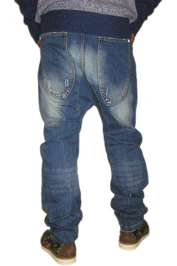 Humor Santiago ανδρικό jean ξεβαμμένο με σκισίματα