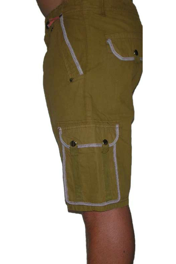 Kgn ανδρική cargo βερμούδα σε λαδοκαφέ