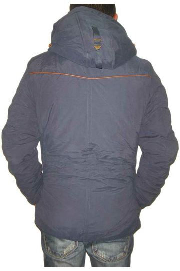 Ανδρικό παρκά navy με κουκούλα