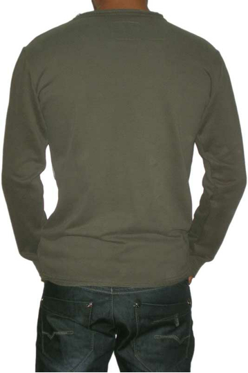 Bigbong ανδρικό φούτερ λαδί με πριντ τσέπη