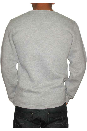 Bigbong ανδρικό φούτερ γκρι μαλανζέ με φλοράλ χειροβομβίδα