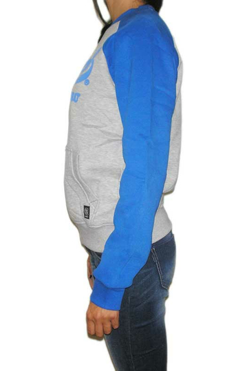 Cabaneli sweatshirt grey-royal blue
