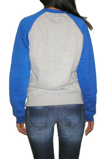 Cabaneli sweatshirt grey-royal blue