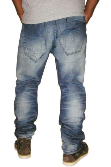 Humor Zuniga ανδρικό jean μπλε ξεβαμμένο με σκισίματα