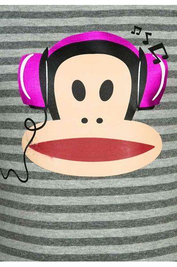 Paul Frank παιδικό ριγέ μακρυμάνικο μπλουζάκι γκρι