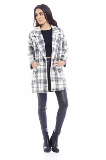 Women's checked wool jacket