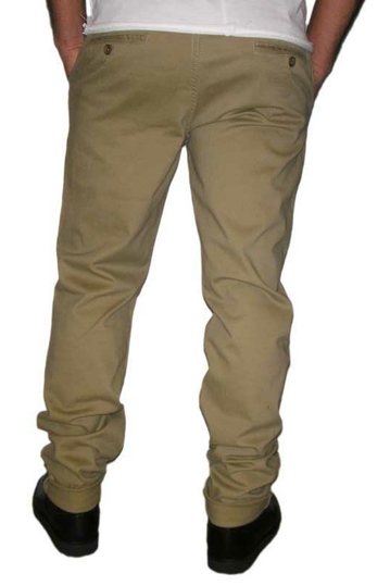Ανδρικό παντελόνι chino μπεζ-χακί
