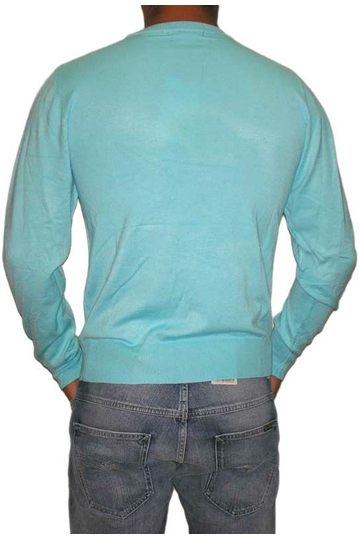 Ανδρικό λεπτό πουλόβερ σε τυρκουάζ