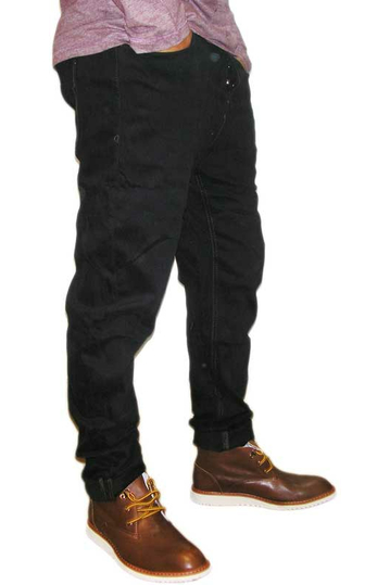 Ανδρικό πεντάτσεπο παντελόνι μαύρο