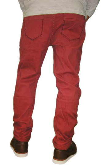 Ανδρικό πεντάτσεπο παντελόνι μπορντώ