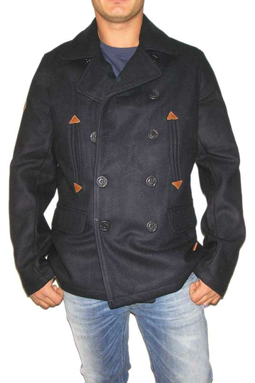 Bellfield ανδρικό σταυρωτό ημίπαλτο Metta σε navy