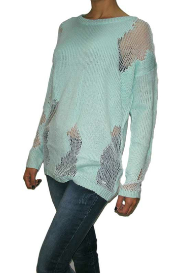Titania women's oversized knit jumper in aqua