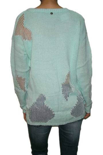 Titania women's oversized knit jumper in aqua