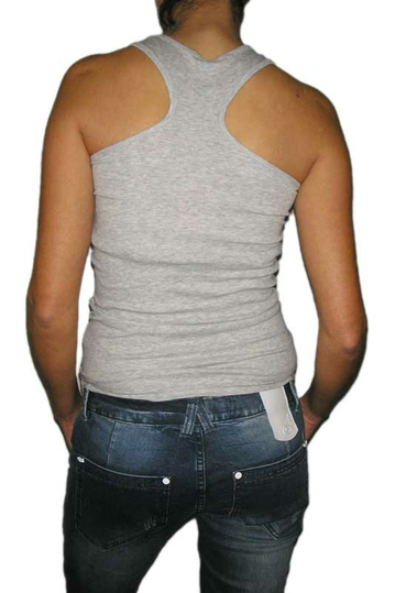 Women's ribbed Tank-Top grey melange