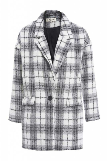 Women's checked wool jacket