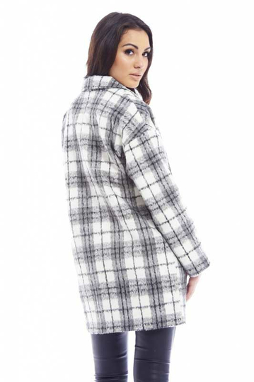 Women's checked wool jacket