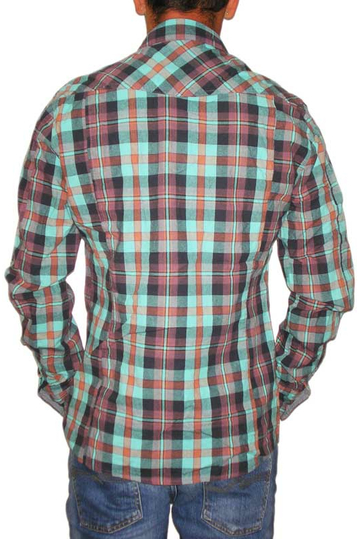 Ανδρικό πράσινο καρό πουκάμισο