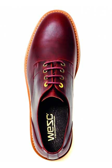 Wesc Bo δερμάτινο παπούτσι μπορντώ