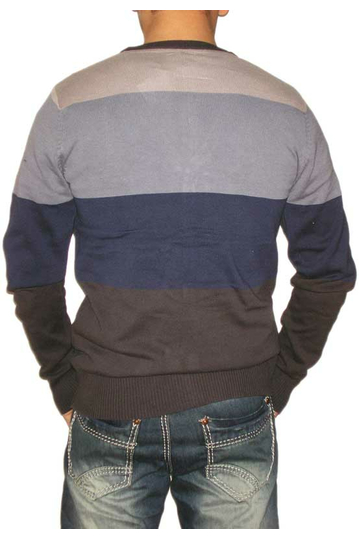 Ανδρική βαμβακερή πλεκτή ζακέτα μπλε