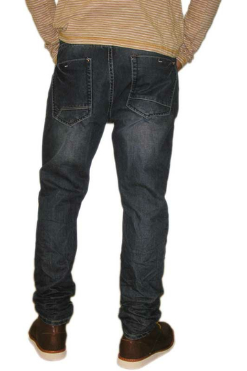 Ανδρικό jean σκούρο μπλε ξέβαμα