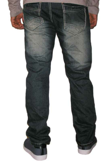 Ανδρικό ξεβαμένο σκούρο μπλε jeans