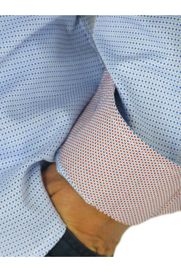 Missone ανδρικό πουκάμισο γαλάζιο με μικρούς ρόμβους