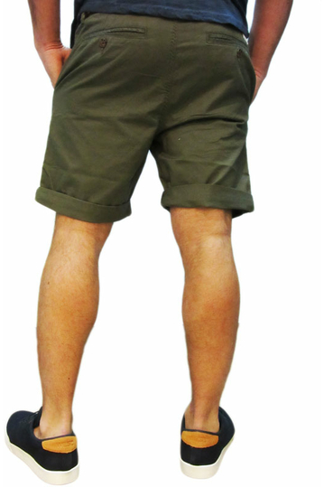 Bellfield ανδρική chino βερμούδα Hemmingway σε χακί