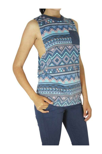 Bellfield γυναικείο αμάνικο τοπ Victoria με αζτέκ πριντ