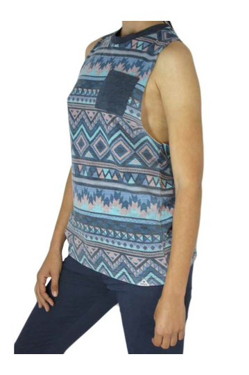Bellfield γυναικείο αμάνικο τοπ Victoria με αζτέκ πριντ